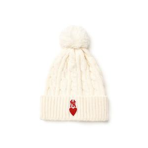 M MLB모자 GQC 7ABNH0246-50IVS 하트 폼폼 비니 뉴욕양키스