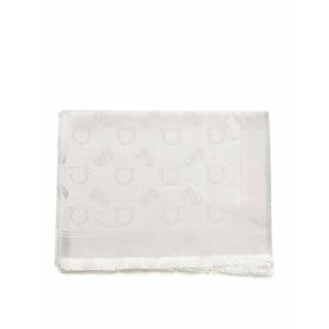 [SALVATORE FERRAGAMO] 라프리마 남성 스카프 간치니 모노그램 자카드 스톨 520141785239003 Grey /8