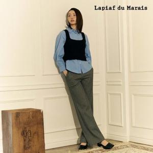 라삐아프 25FW 윈터 기모 헤링본 팬츠 1종 블랙