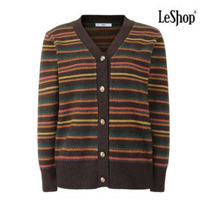 [르샵]컬러풀 라인 Y버튼 니트 가디건 BPBKC014A