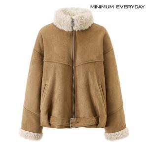 [미니멈][미니멈 에브리데이]시어링 양털 뽀글이 무스탕 집업 자켓 (EB4JK016D)