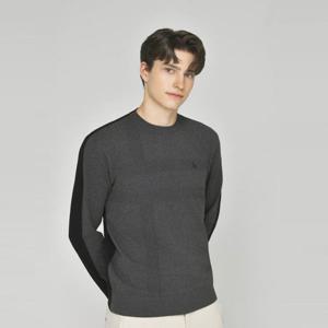 [헤지스골프][BEST]남성 앞뒤 반전 체크 니트(HUSW5C616G3)