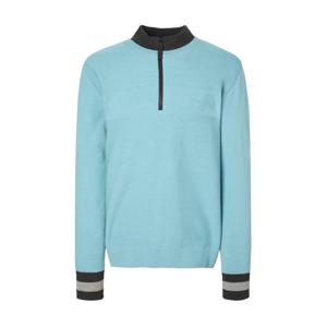 [헤지스골프]터키쉬블루 남성 울혼방 방풍 쿼터집업 니트(HUSW5D717T2)