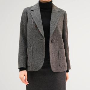 [비꼴리끄(여성)]울 헤링본 A라인 자켓 B254WJ2050