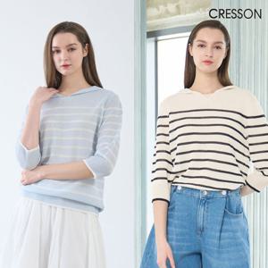 크레송 린넨 블렌디드 후드 니트풀오버 C252B903A (2컬러)