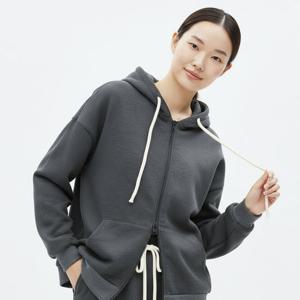 샵앤) 여성 양기모 루즈핏 투웨이 집업 후드 점퍼 EGG-WJP-20948-차콜