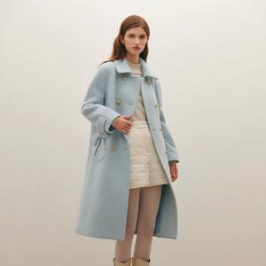 [샤틴]리본 포켓 더블 코트/S254B701