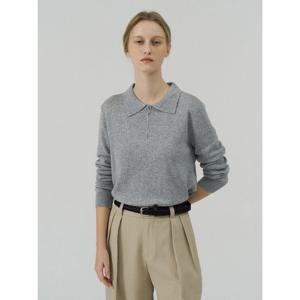 [코인코즈]울 블랜디드 집업 카라 니트_CD5AP651