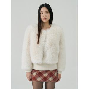 [코인코즈]라운드 페이크 퍼 자켓_CD5WM455