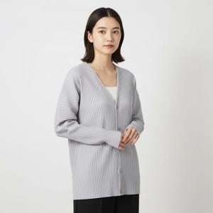 이세이미야케HP46JL441 11 옴므플리세 플리츠 브이넥 가디건 그레이