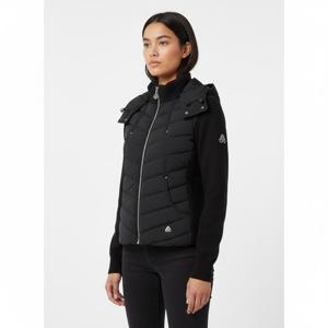 무스너클23FW M33LJ142 292 여성 발렌시아 드로스트링 후드 패딩 자켓 블랙