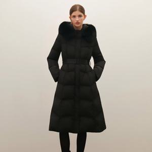 [샤틴]벨티드 구스다운 롱 패딩코트/S264M853