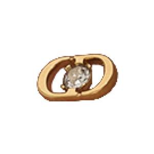 디올 쁘띠 CD 졸리 미니 스터드 이어링 메탈 앤 크리스탈 골드 실버 E3170WOMCY-D03S