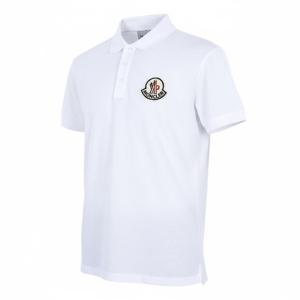 몽클레르  몽클레어 남성 로고 와펜 패치 PK 반팔(화이트) 8A00005 89A16 00A