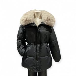 [트위]빅 퍼카라 스트링 패딩 하프 점퍼 TNKJFJP011