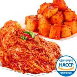 국내산 해뜰 포기김치 3kg+깍두기 2kg