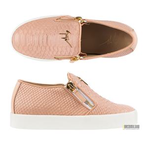 쥬세페자노티 여성 뱀피 핑크 슬립온 RS7006 ROSA