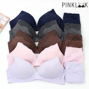 [핑크룩] 그루비 코튼노와이어 브라팬티 10종세트
