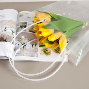 꽃다발 투명 쇼핑백 PP 마름모 4호 26x35cm 손잡이 선물 포장 캐리어 답례품
