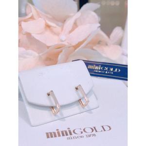 미니골드 14k  스퀘어엣지 링귀걸이  ECPM4101R