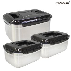 키친아트 다담채 304스텐 김치통 밀폐용기 3종H 2호+2호+4호