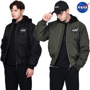 NASA 나사 남녀공용 양면 MA-1 자켓 블루종 항공패딩점퍼