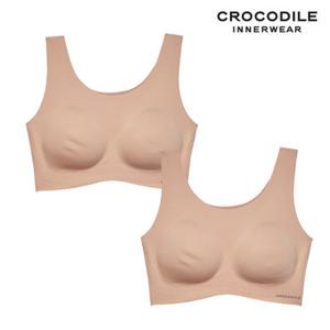 [크로커다일] 감탄브라 소프트 나일론모달 패드일체형 U넥 브라2종 토프베이지 CDWBR5O15_2