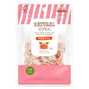 네츄럴스낵 게살슬라이스 30g 고양이간식