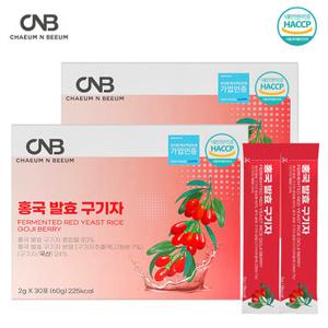 채움앤비움 홍국 발효 구기자 분말 스틱 2g X 30스틱 2박스