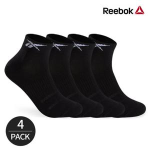 리복 남성 넥 로고포인트발목양말 4P_BK