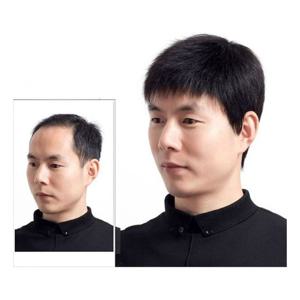 남성가발 키밍 인모 중년 남자 통가발 짧은머리 자연스러운