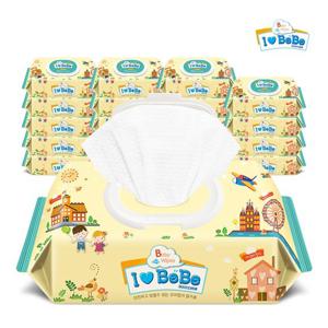 [아이러브베베]아이보리 62g엠보 72매 20팩 캡형 아기물티슈