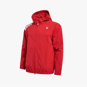 [스파이더] 공용 롱 라드패드 패턴 래글런 후드 집업 자켓 SPIPCNJK302UDRD