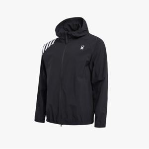 [스파이더] 공용 롱 라드패드 패턴 래글런 후드 집업 자켓 SPIPCNJK302UBLK