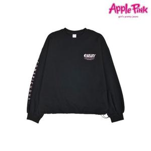 [애플핑크]뒷판 배색 광변 나염 크롭 맨투맨 (APK8Q168GSB)