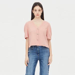 [시슬리] 브이넥 반팔 니트 가디건_SAKC36431PK