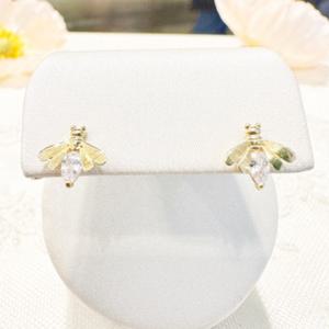 미니골드 14K 허니 비 귀걸이 EJCS4013