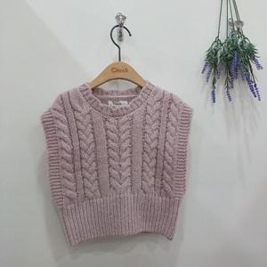 치크 sh06 레이어드 케이블 조끼 CKVK24W1G