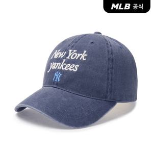 [MLB공식] 24N 바시티 레터링 워싱 언스트럭쳐 볼캡 NY (Navy) 3ACPVV04N