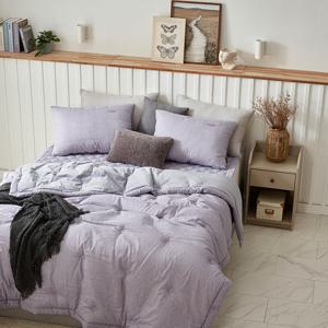 [레노마(침구)]미엘 극세사 차렵이불 패드세트 Q 그레이,바이올렛 (겨울용)