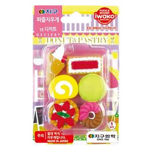지구화학 퍼즐 지우개 완구 (no.16 디저트)