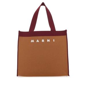 마르니 여성 브라운 미디움 캔버스 쇼퍼백 SHMP0076A2P4602 ZO196