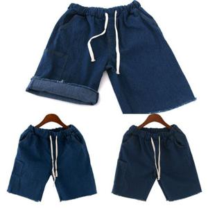 스마트폰 주머니 밑트임 청5부반바지 SD-6797