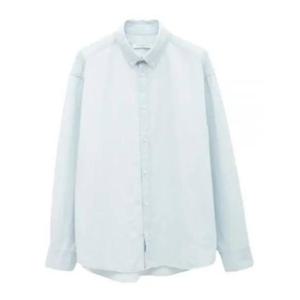 메종키츠네 긴팔 셔츠 KM00490WC5003P404 BLEACHED INDIGO DOM