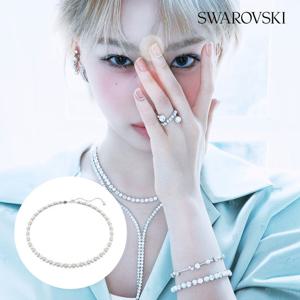 [스와로브스키/본사정품] Matrix 로듐 크리스털 펄 목걸이 5689623