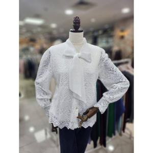 스테파니 세이브존08 넥  리본 레이스 블라우스 A25SH5105