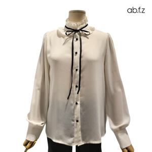 [에이비에프지]프릴넥 포인트 긴팔 블라우스 APZ5HB31G