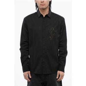 오프화이트 긴팔 셔츠 OMGE040S24 FAB004 1010 Black