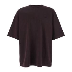 준지 루즈 핏 크루넥 자수 로고 티셔츠 JC5542P00Z WINE