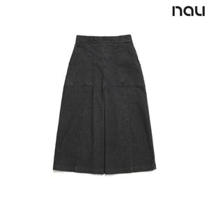 나우  (1NUSKW3502_BK) W 데님그라데이션스커트 BLACK